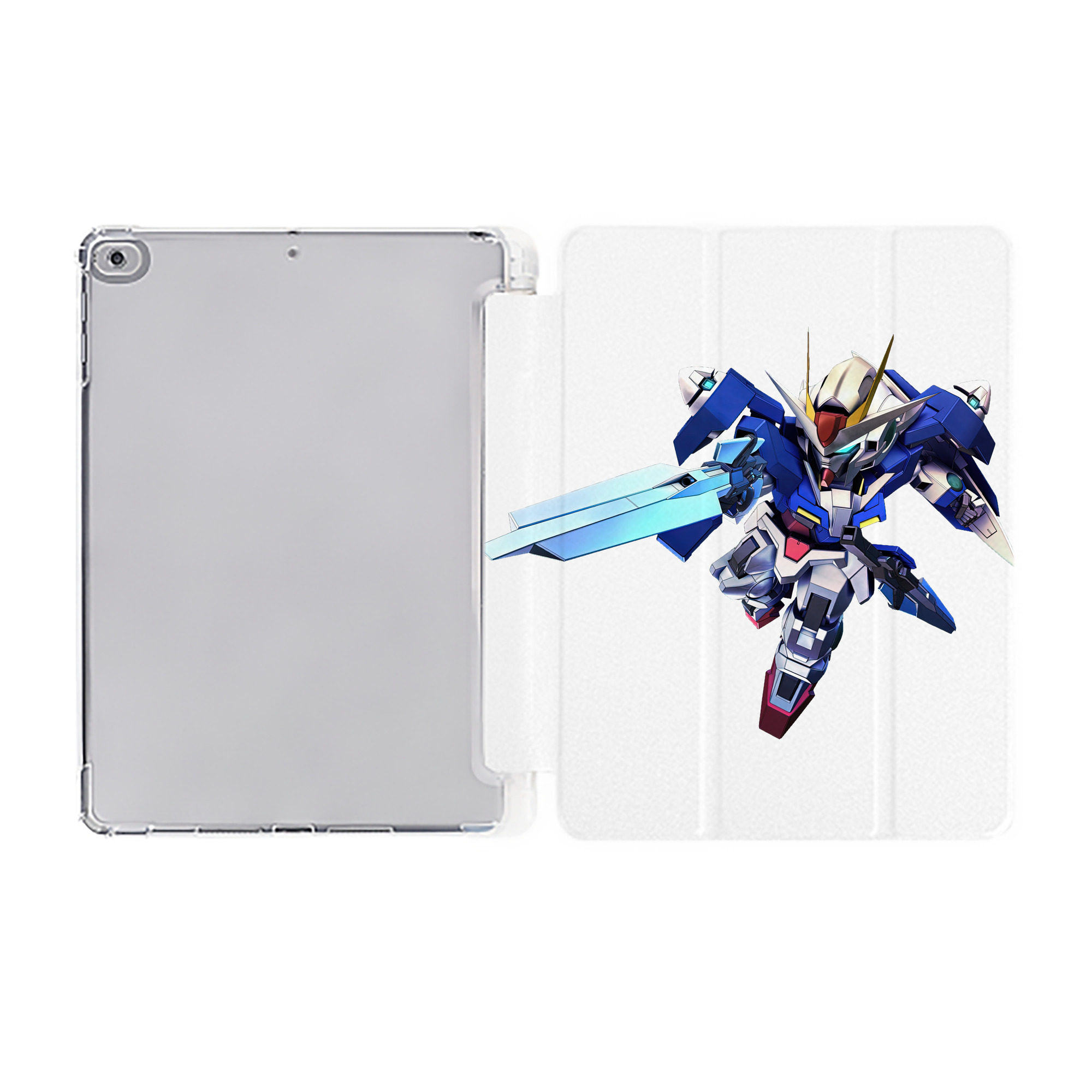 （画像用） 機動戦士ガンダム Mobile Suit Gundam IPad ケース ペン収納付き 三つ折りスタンド PUレザー×シリコン 対応機種9.5/10.5/10.9インチ